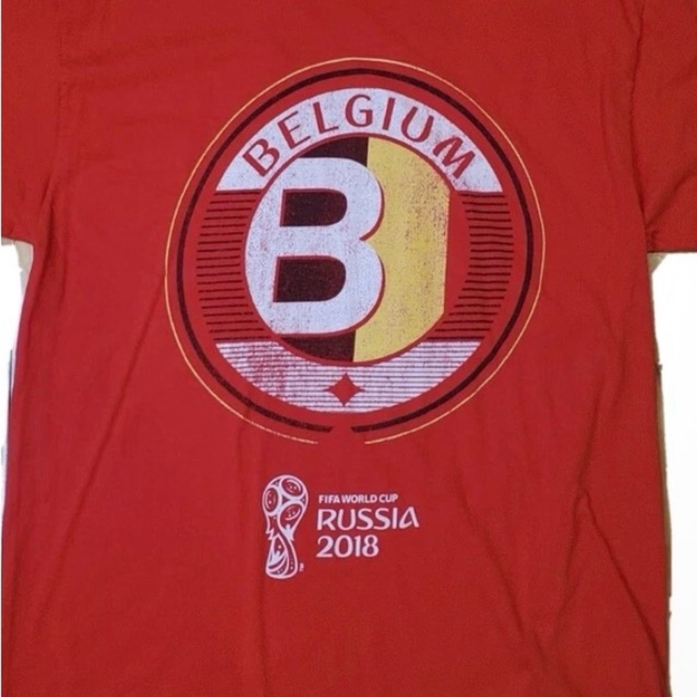 Lot- 2 World Cup 2018 tshirts- Belgium and World Cup Russia